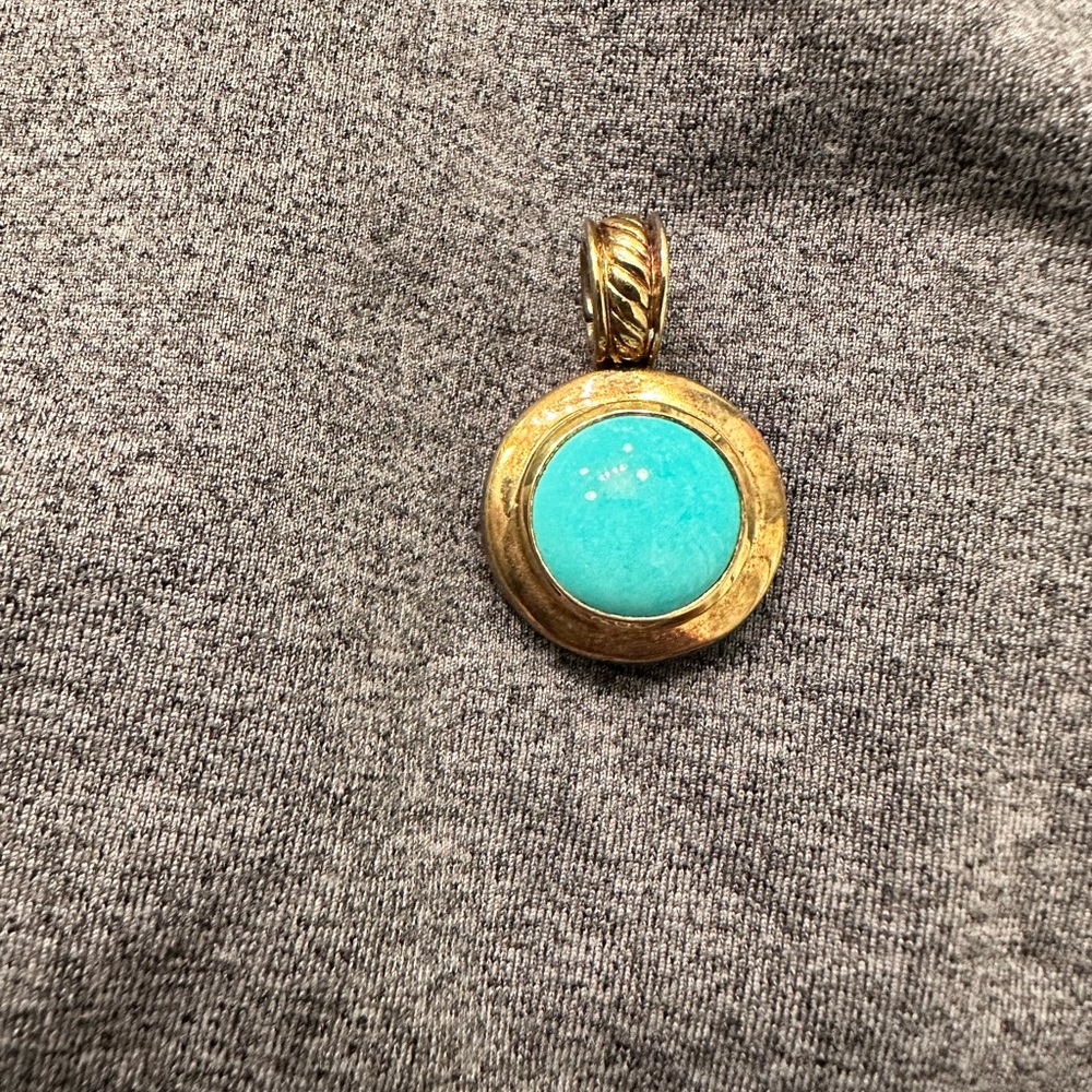 David Yurman turquoise pendant, no chain